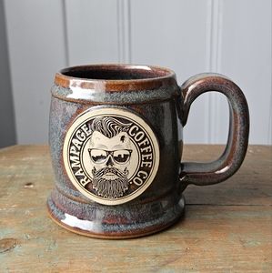 Rustic GOAT Rampage Coffee Co. Stoneware Brown Mug 16 oz